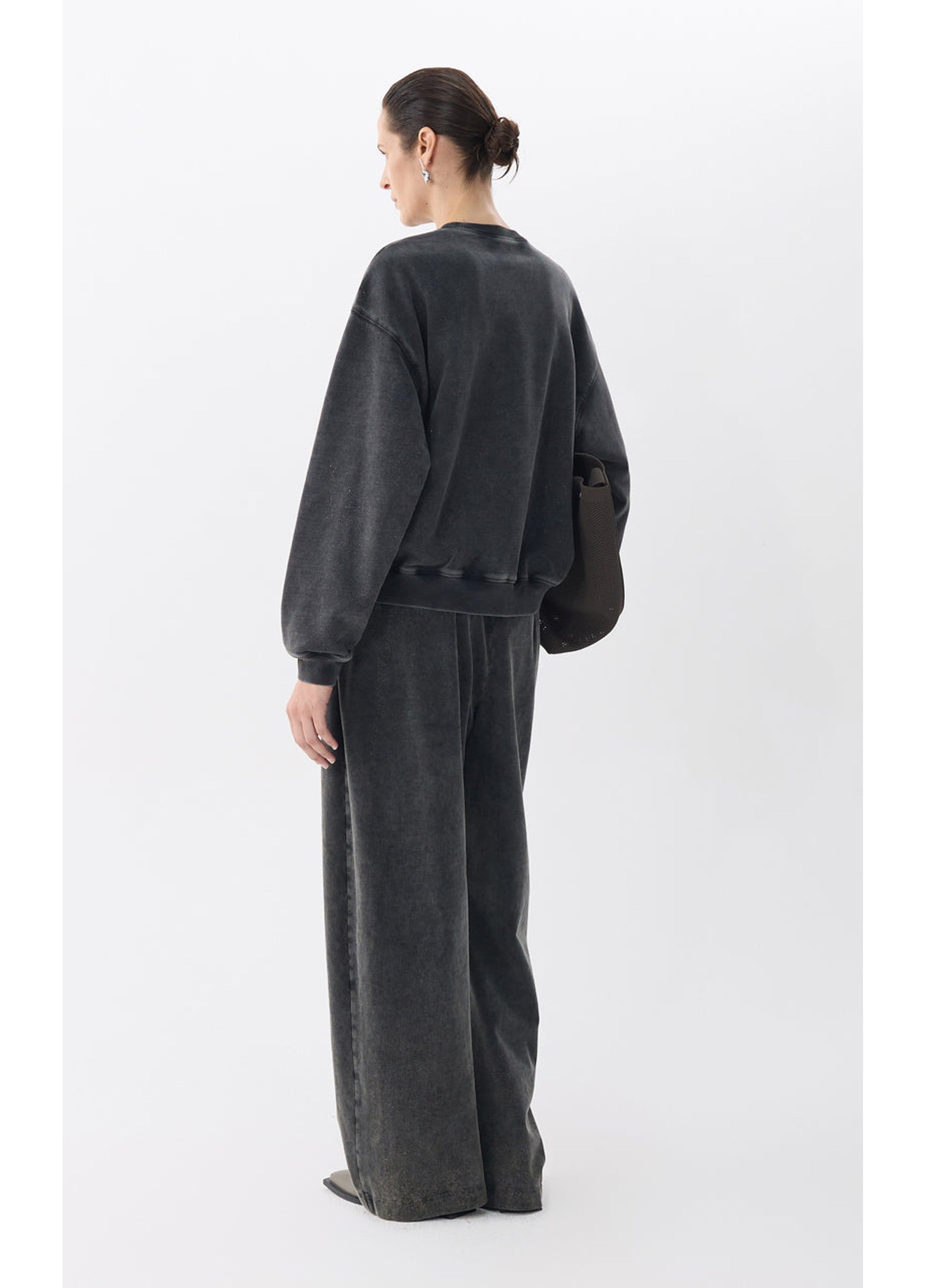 Felpa con cappuccio donna con motivo retrò di cane