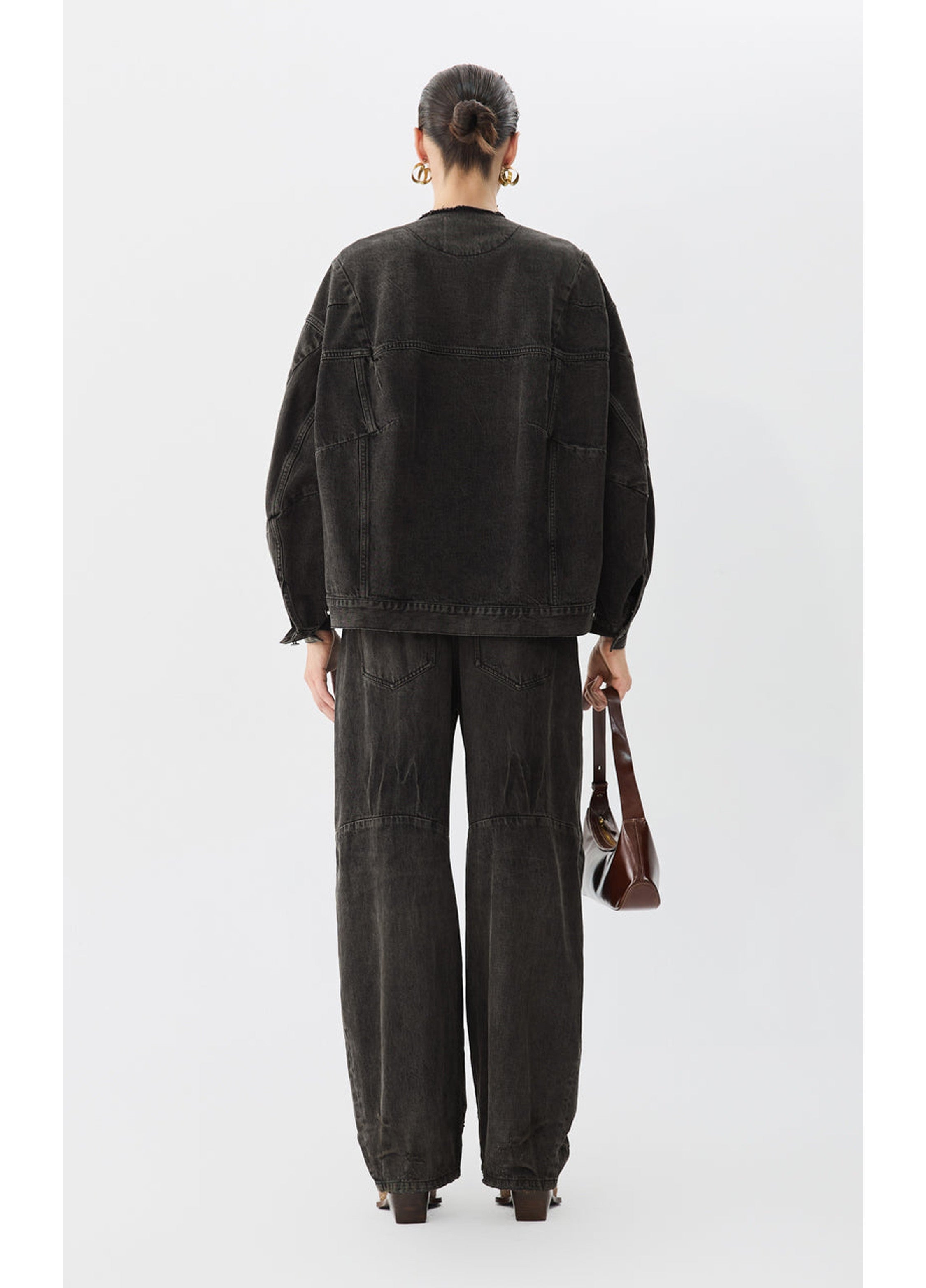 pantaloni casual larghi in denim