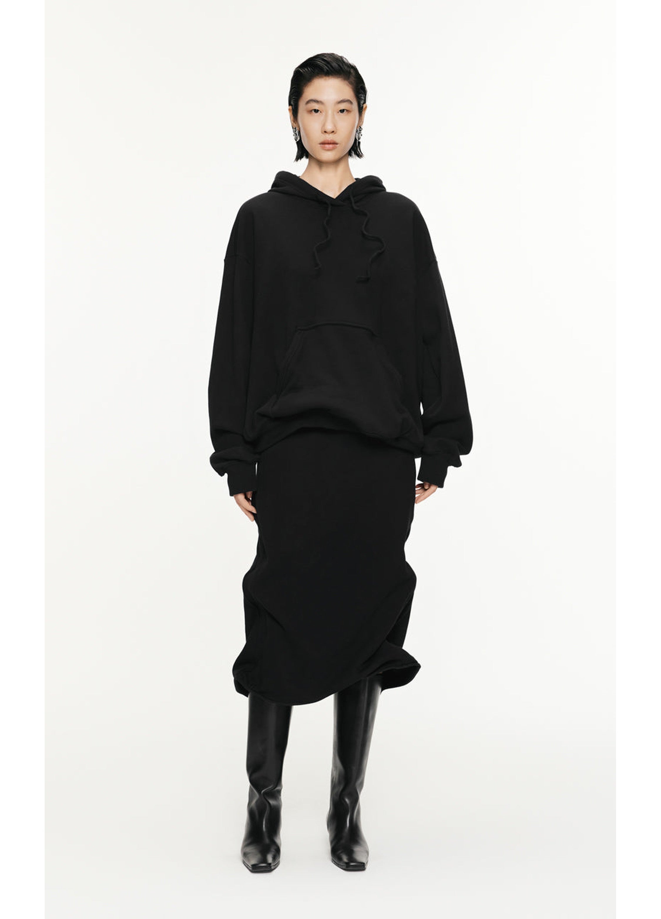 Felpa con cappuccio a maniche lunghe