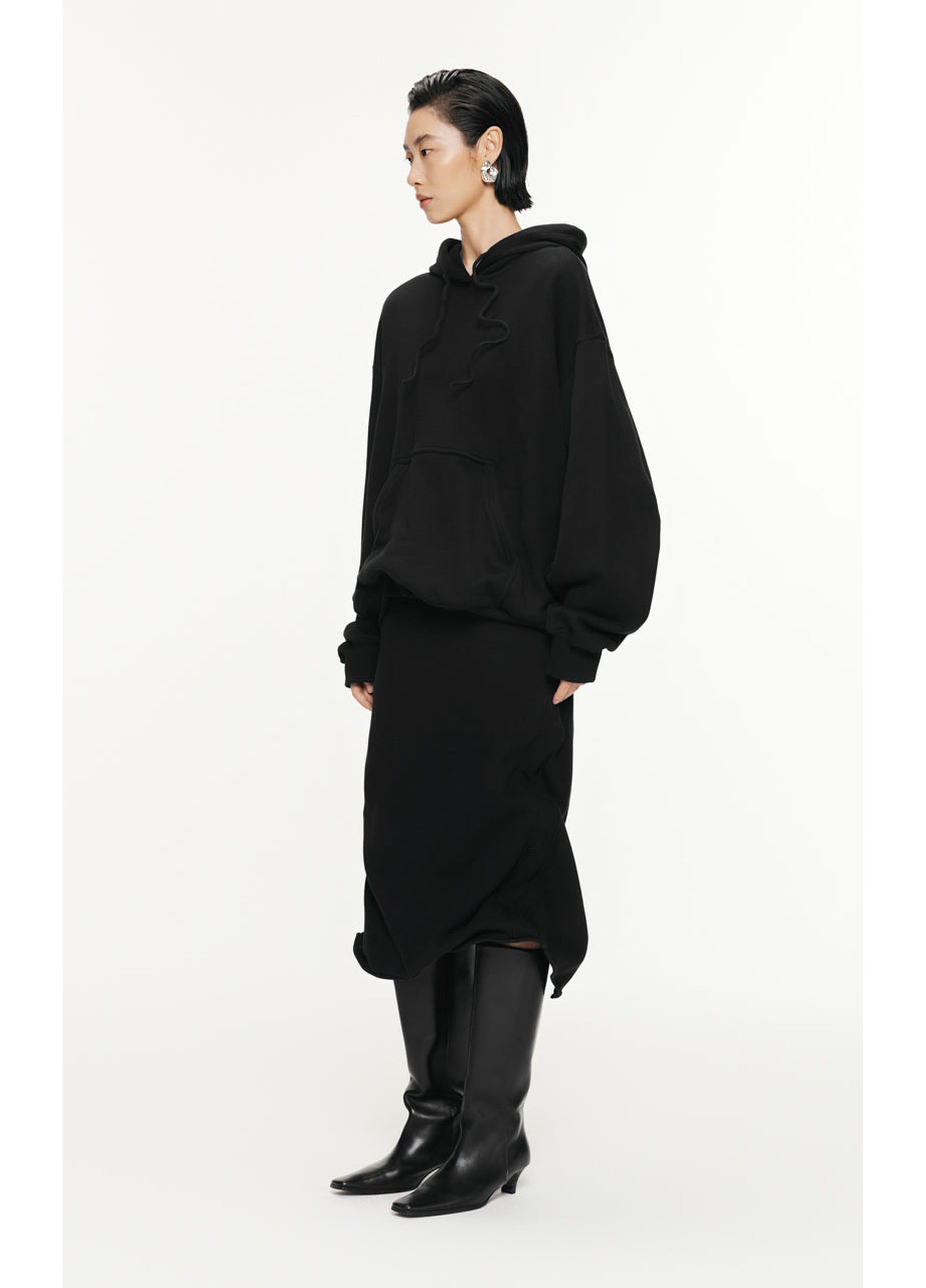 Felpa con cappuccio a maniche lunghe