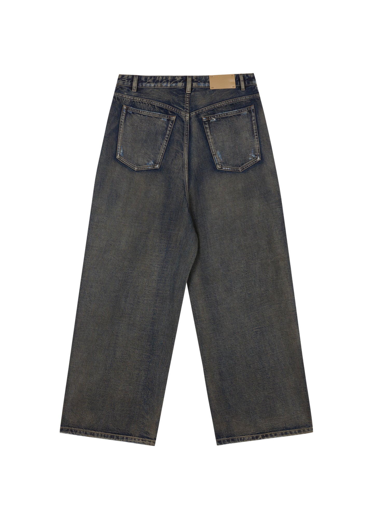 Jeans dritti in denim ampio