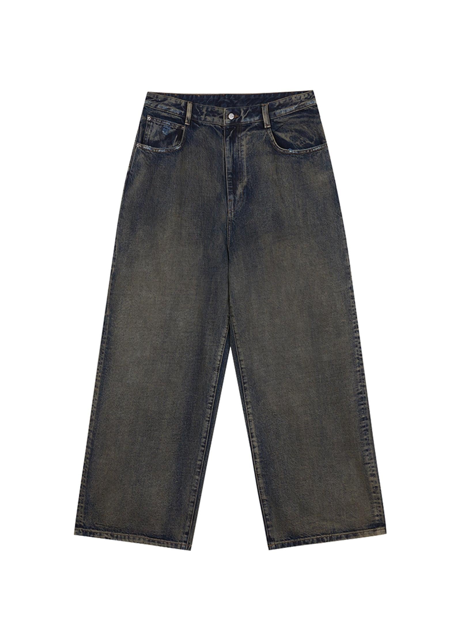 Jeans dritti in denim ampio