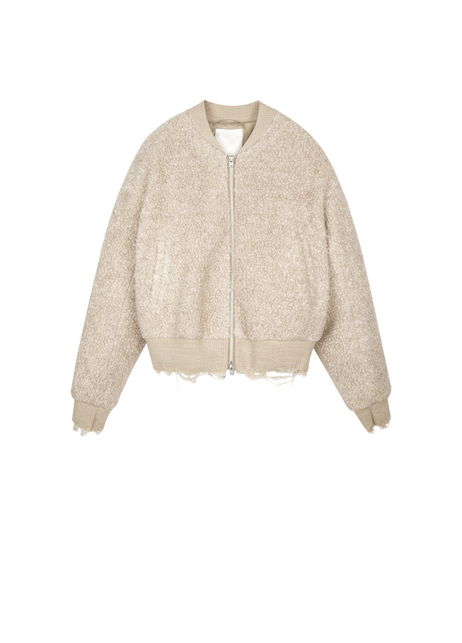 giacca tagliata a vivo