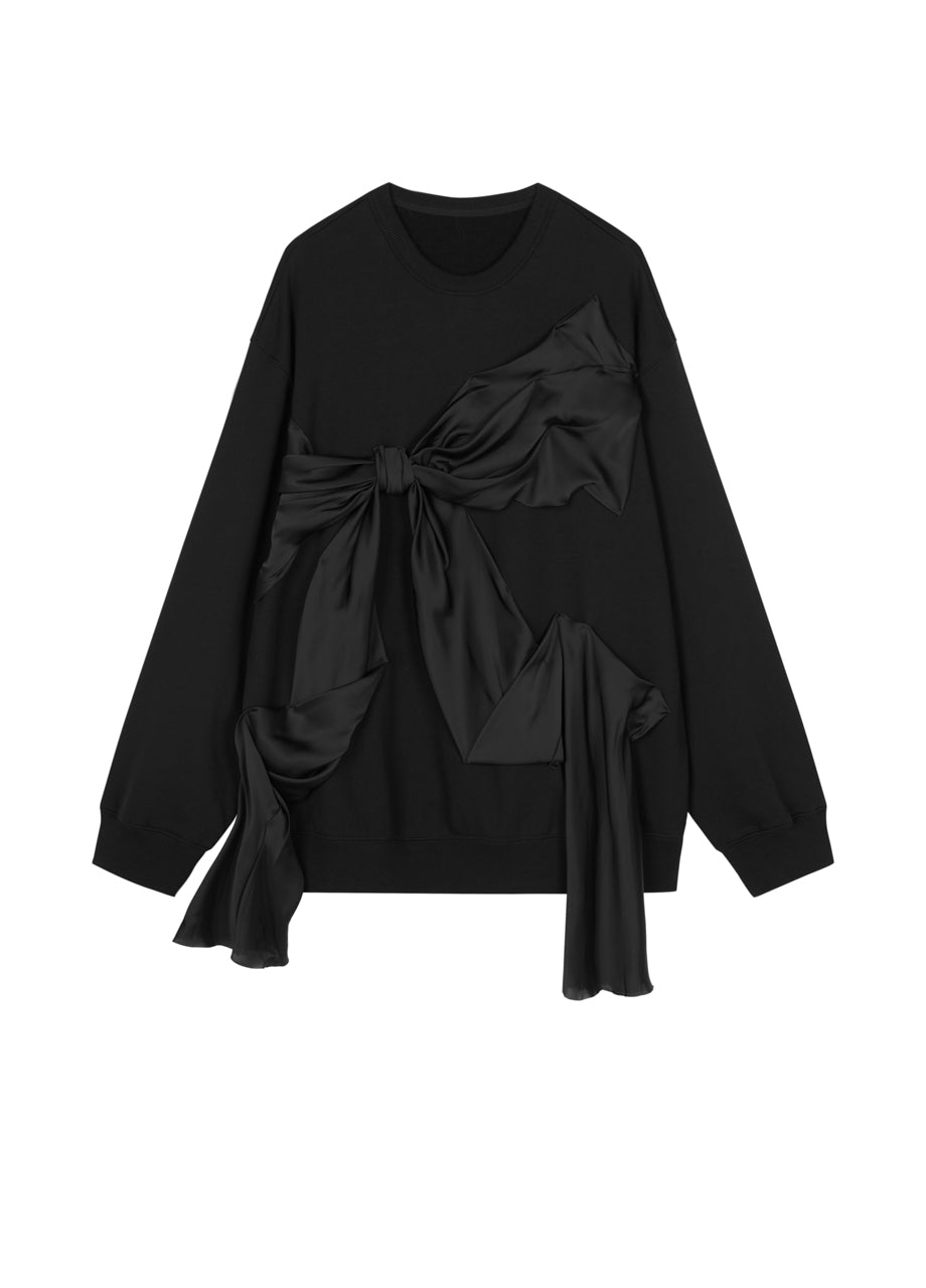 Felpa con cappuccio e fiocco tridimensionale (industria pesante)