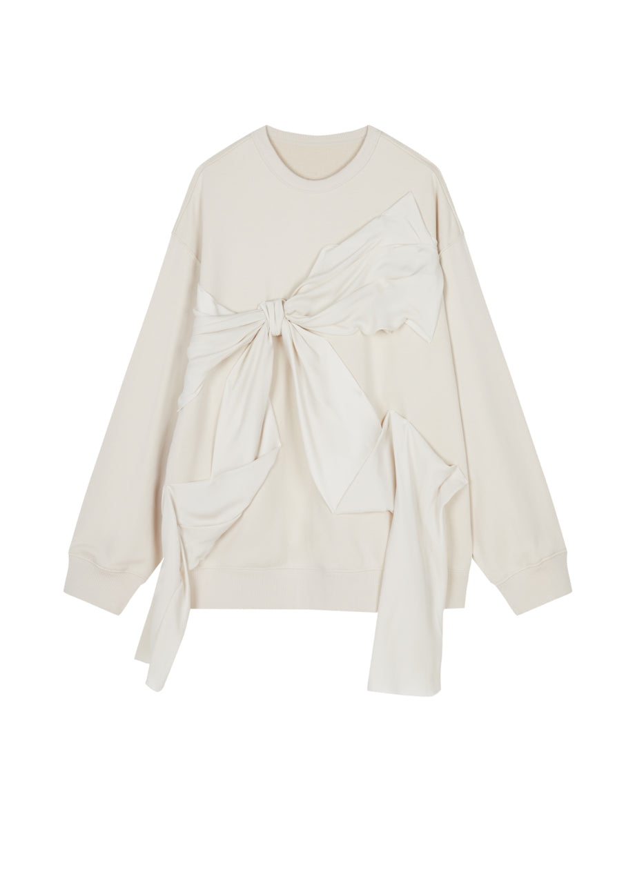 Felpa con cappuccio e fiocco tridimensionale (industria pesante)