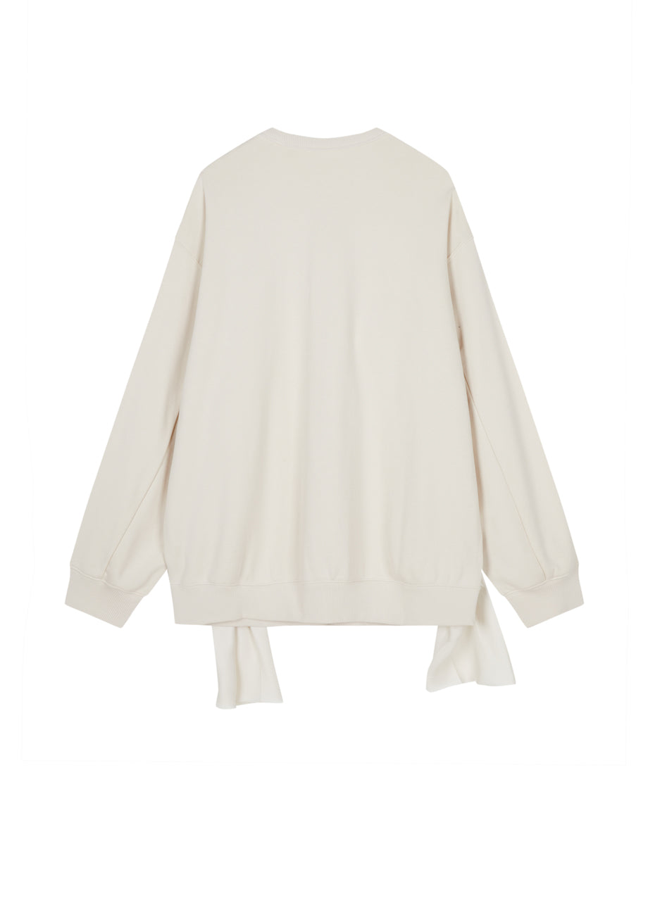 Felpa con cappuccio e fiocco tridimensionale (industria pesante)