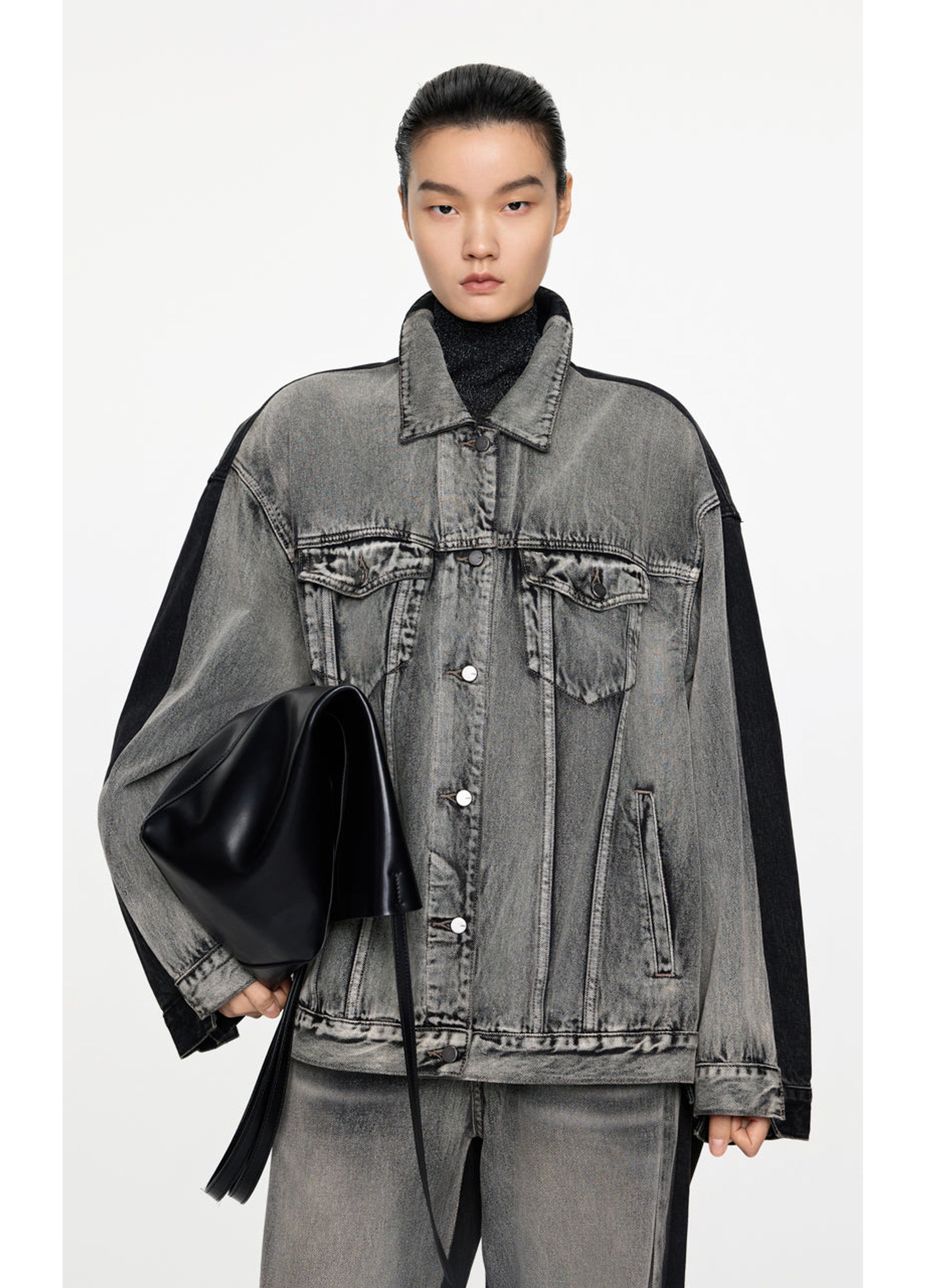 Cappotto in denim oversize