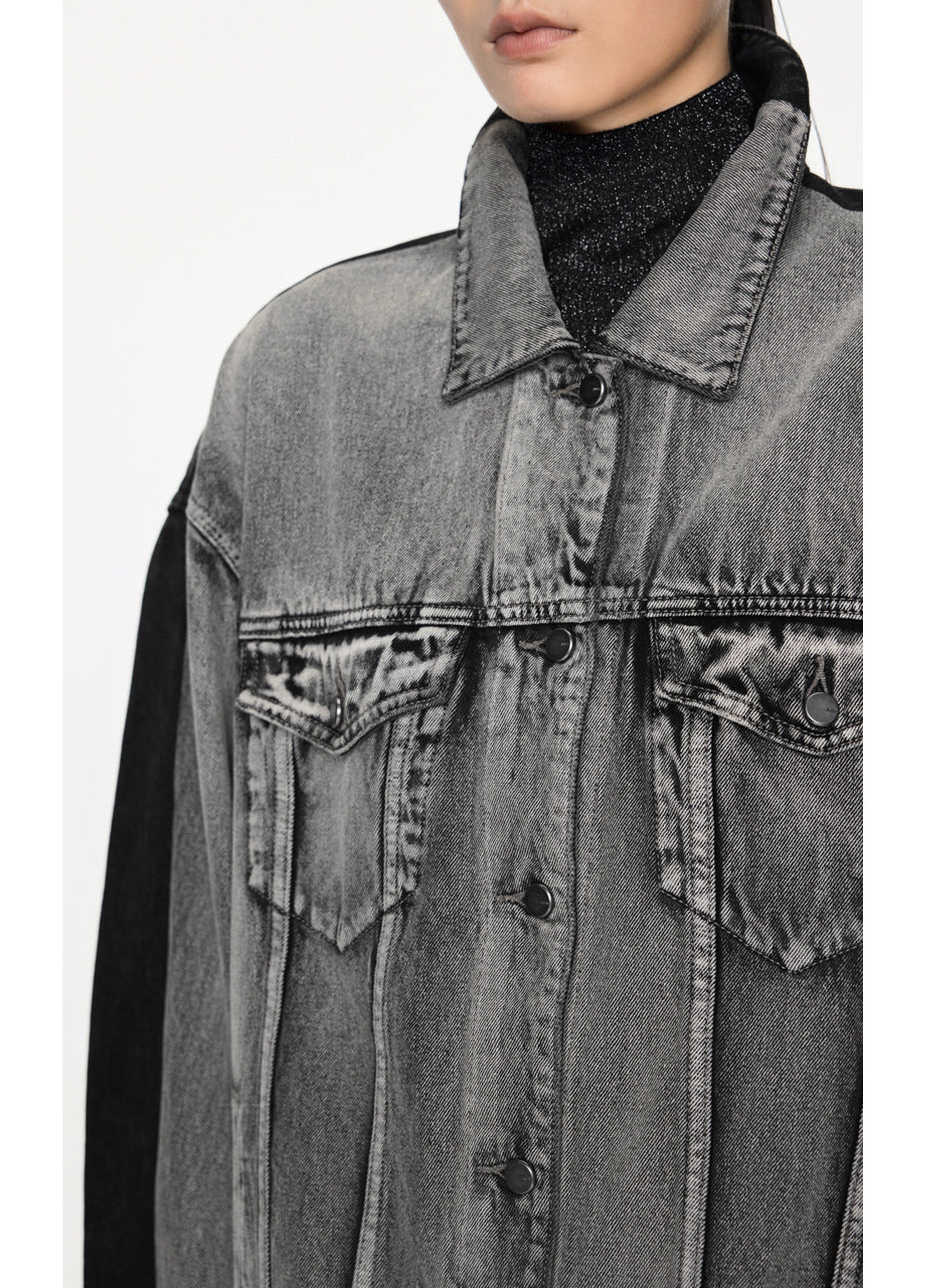 Cappotto in denim oversize